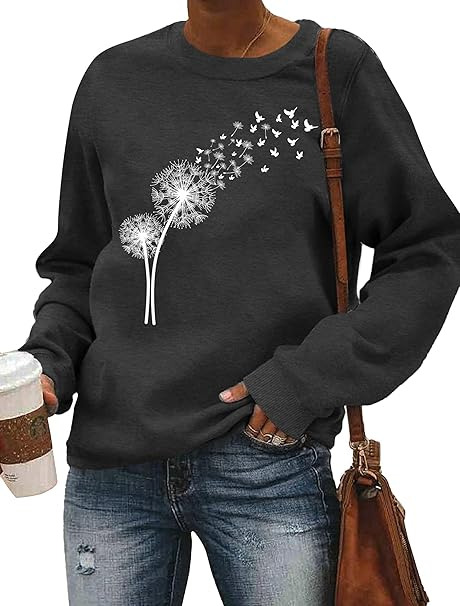 Bluza lejera pentru femei, pulover cu maneci lungi, gri XL [2]