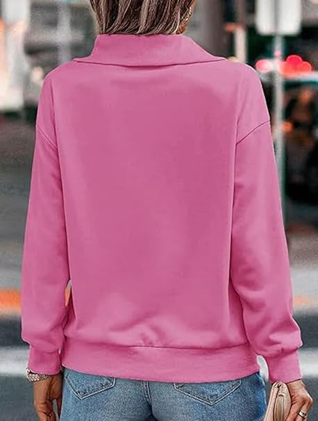 Bluza lejera pentru femei, top cu maneci lungi, roz XS [3]