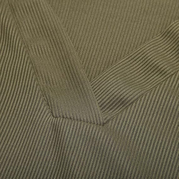 Bluza mulata de vară pentru femei, cu maneca lunga, decolteu V  verde 2XL [3]