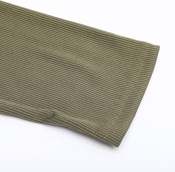 Bluza mulata de vară pentru femei, cu maneca lunga, decolteu V  verde M [4]