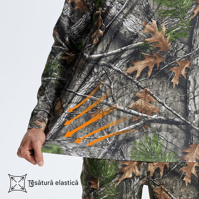 Bluza camuflaj lejera pentru barbati, cu maneci lungi si gluga, elastica, uscare rapida, 2XL [4]