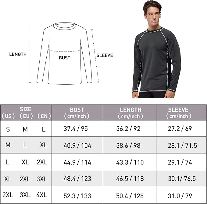 Bluza pe corp respirabila, pentru barbati, protectie UV, gri XL [6]