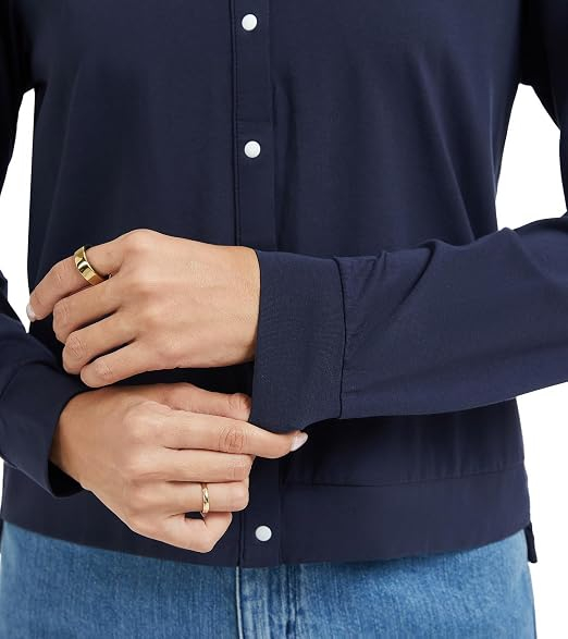 Bluza albastra lejera cu maneci lungi, cardigan de alaptare pentru femei, L [6]