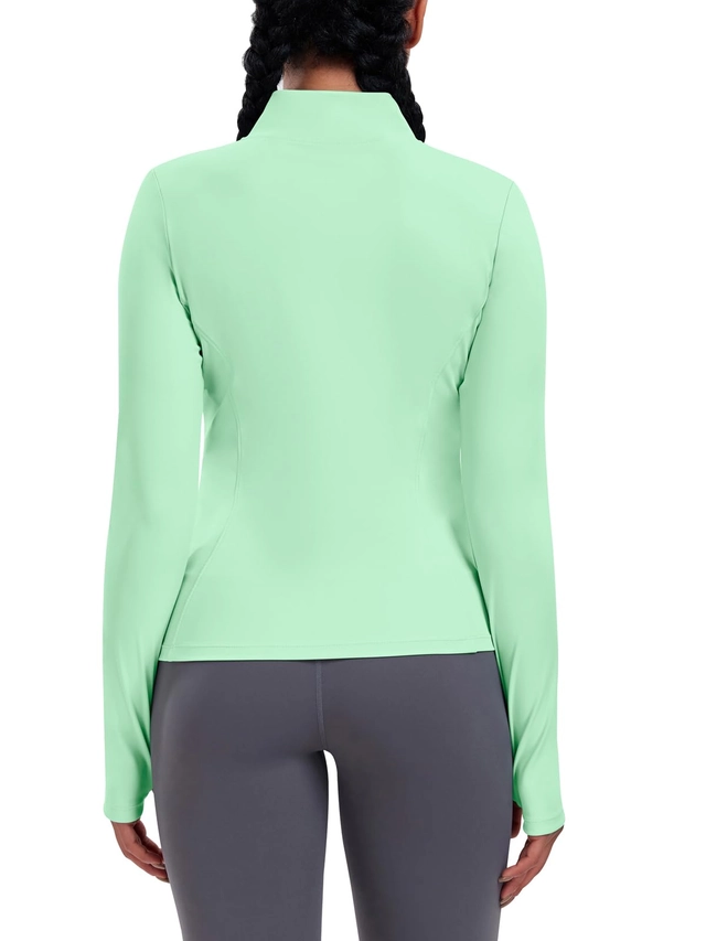 Bluza sport, cu maneca lunga, pe corp, verde 2XL [2]