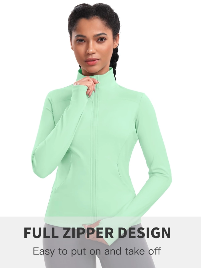 Bluza sport, cu maneca lunga, pe corp, verde 2XL [3]