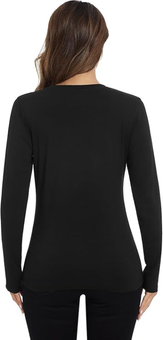 Bluze sport, cu maneca lunga, pe corp, negru/albastru/roșu, M, set 3 buc [4]