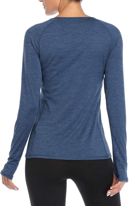Bluza sport, cu maneca lunga, pe corp, albastra XS [4]