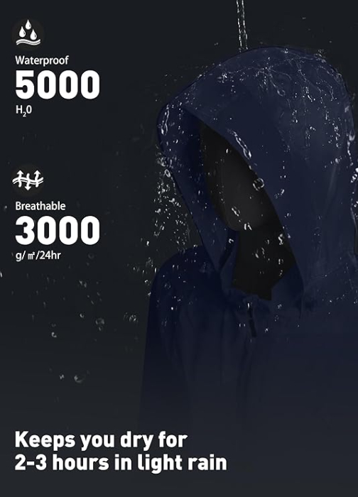 Bluza sport impermeabila pentru barbati, culoare albastru XL [3]