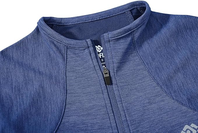 Bluza sport pentru femei, cu fermoar si buzunare, albastru inchis XS [7]