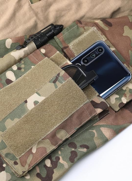 Bluza tactica respirabila pentru barbati, pe corp, protectie UV, buzunare, 3XL [6]