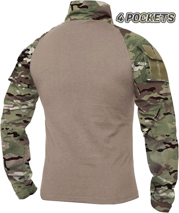 Bluza tactica respirabila pentru barbati, pe corp, protectie UV, buzunare, S [2]