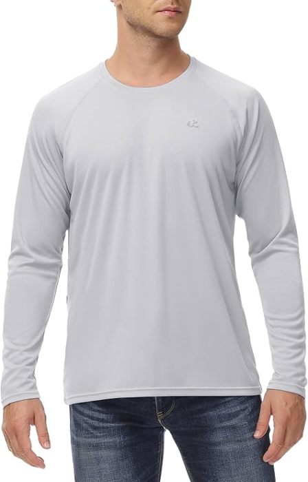Bluza sport respirabila pentru barbati, pe corp, protectie UV, buzunar, M [1]