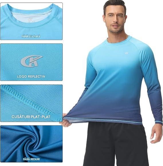 Bluza termica lejera pentru barbati, cu maneci lungi, albastru 2XL [4]