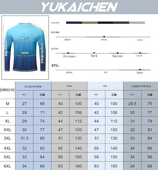 Bluza termica lejera pentru barbati, cu maneci lungi, albastru 2XL [6]