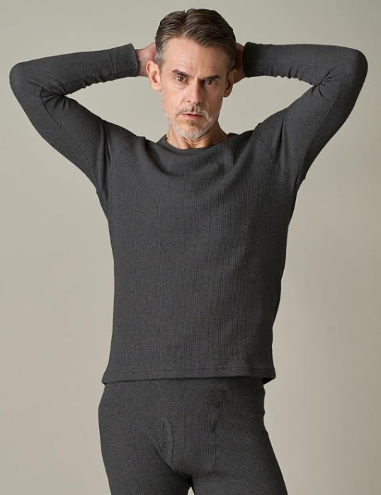 Bluza termica lejera pentru barbati, cu maneci lungi, gri inchis M [4]