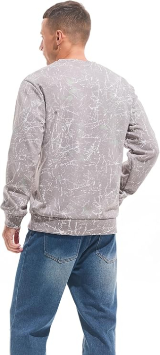 Bluza termica lejera pentru barbati, cu maneci lungi, pulover gri 3XL [5]