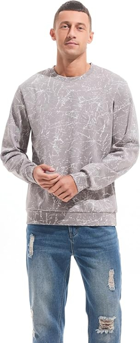 Bluza termica lejera pentru barbati, cu maneci lungi, pulover gri 3XL [2]