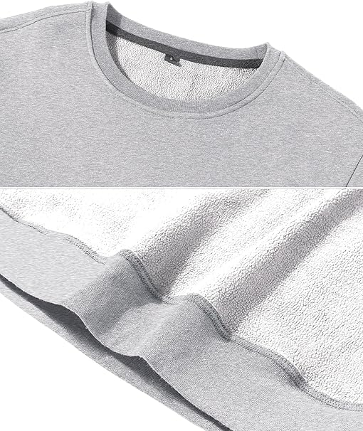 Bluza termica lejera pentru barbati, cu maneci lungi, pulover gri 2XL [3]