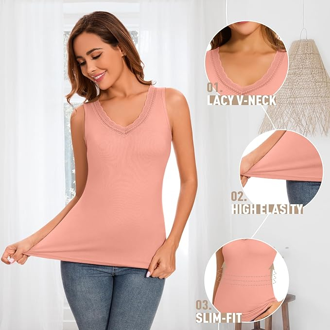 Bluza termica, pe corp, fara maneci , Roz L [4]
