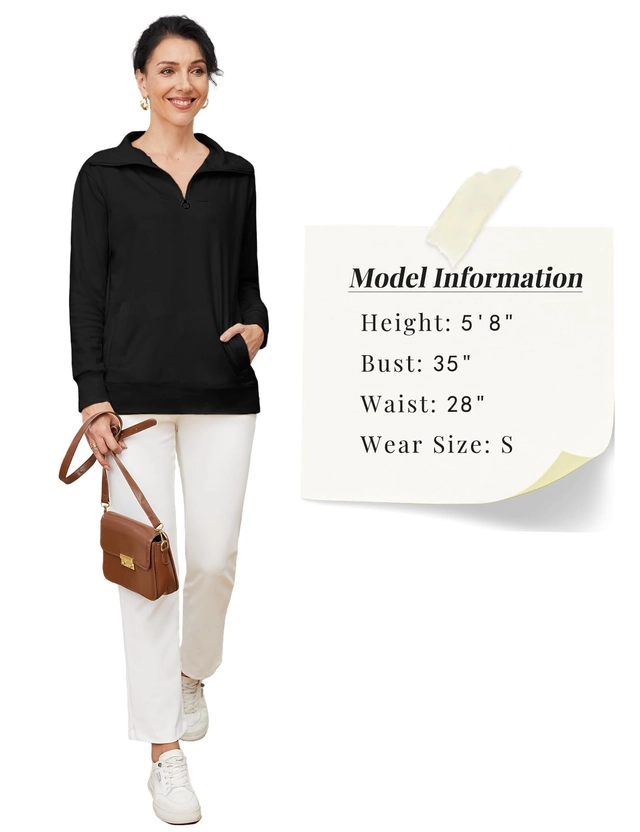 Bluza tricotata, cu maneca lunga, decolteu in V cu fermoar, neagra L [5]