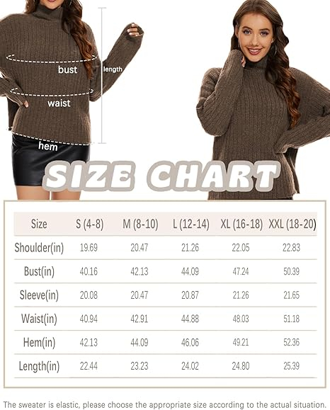 Bluza tricotata, cu maneca lunga, pe gat,Maro M [5]