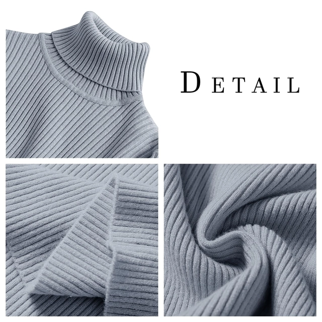 Bluza tricotata larga cu maneci lungi, pulover pentru femei, gri XL [5]