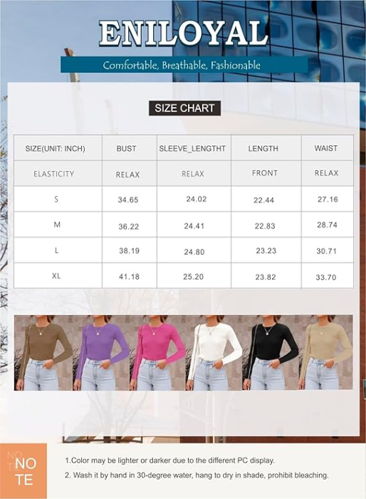 Bluza tricotata, pe corp, cu maneci lungi, pulover pentru femei, neagra M [6]