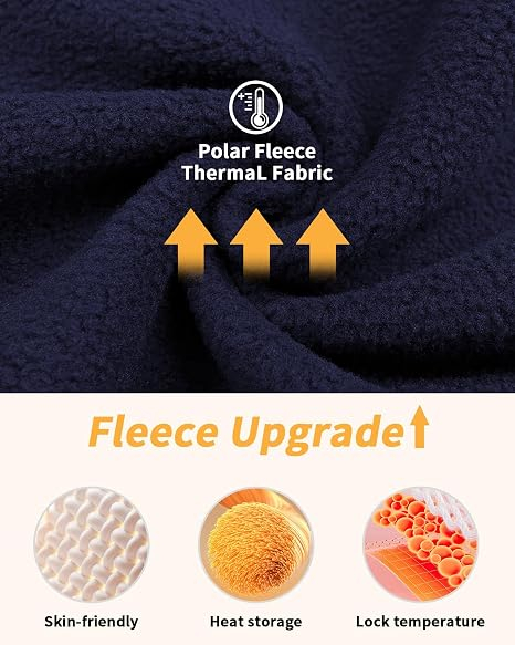 Jachetă Fleece Damă pentru Iarnă – Polar Călduros, Guler Înalt, Fermoar și 4 Buzunare, S [4]
