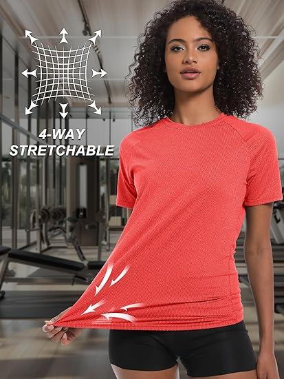 Tricouri sport respirabile, pe corp, gri/rosu/roz, 2XL, set 3 buc [3]