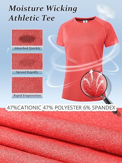 Tricouri sport respirabile, pe corp, gri/rosu/roz, XL, set 3 buc [6]