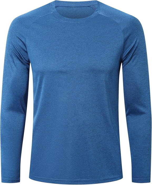 Bluze sport respirabile pentru barbati, pe corp, protectie UV, 2XL set 4 culori albastru/albastru inchis/gri/negru [2]