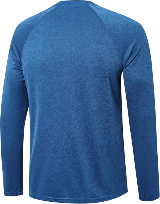 Bluze sport respirabile pentru barbati, pe corp, protectie UV, S set 4 culori albastru/albastru inchis/gri/negru [4]