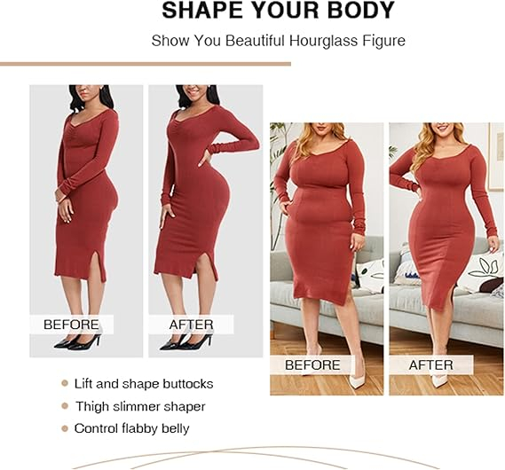 Body modelator corporal pentru femei, maro , 5XL [7]