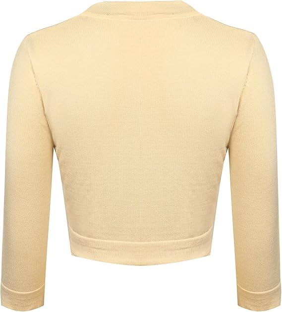 Bolero crem de dama cu maneci 3/4 XL [4]