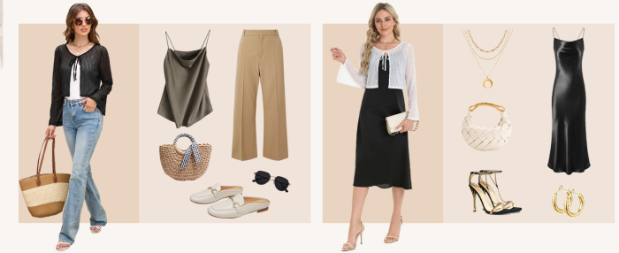 Bolero negru pentru femei, dantela cu maneci clopot M [4]