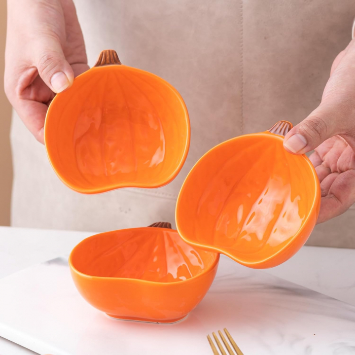 Boluri ceramice portocalii pentru cremă brulee de 170 ml, set 6 bucati [5]