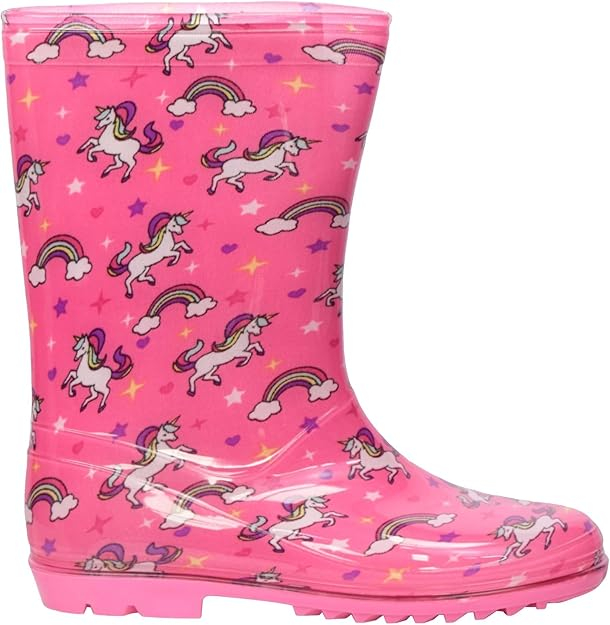 Cizme impermeabile din cauciuc pentru fete, Roz Unicorn 33 [1]