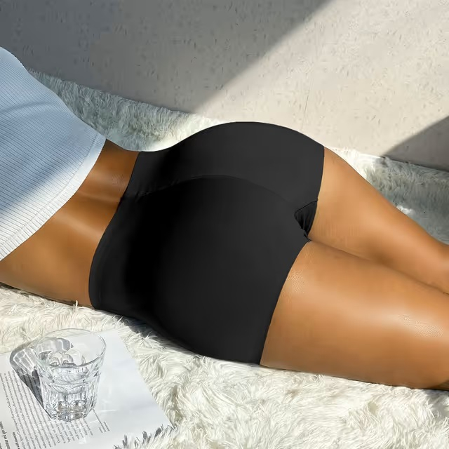 Boxeri negri Damă Seamless No-Show, Elastici, Talie Confortabilă, Acoperire Completă, set 5 bucati, 3XL [3]