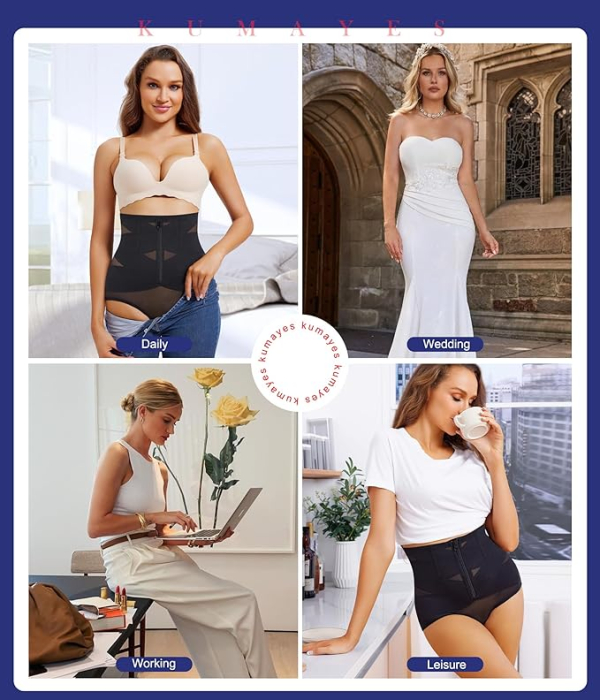 Boxeri negri modelatori cu talie înaltă pentru femei – Control al abdomenului, S [7]