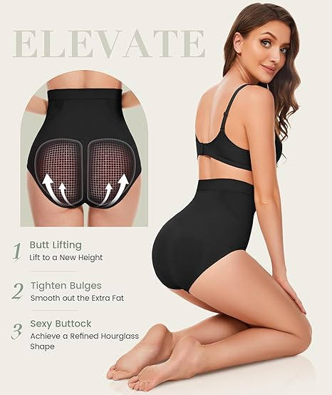 Boxeri modelatori cu talie înaltă pentru femei – Control al abdomenului, S [6]