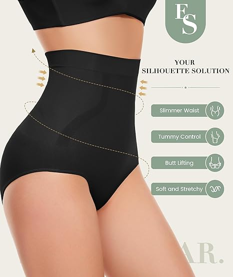 Boxeri modelatori cu talie înaltă pentru femei – Control al abdomenului, S [4]
