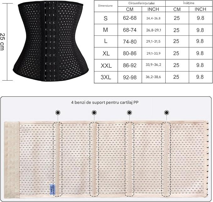 Corsete control abdomen 3 randuri de prinderi, 2 bucati XL [2]