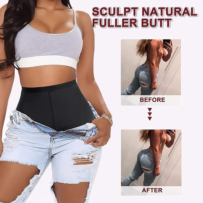 Boxeri modelatori cu talie înaltă pentru femei – Control al abdomenului, 2XL [5]