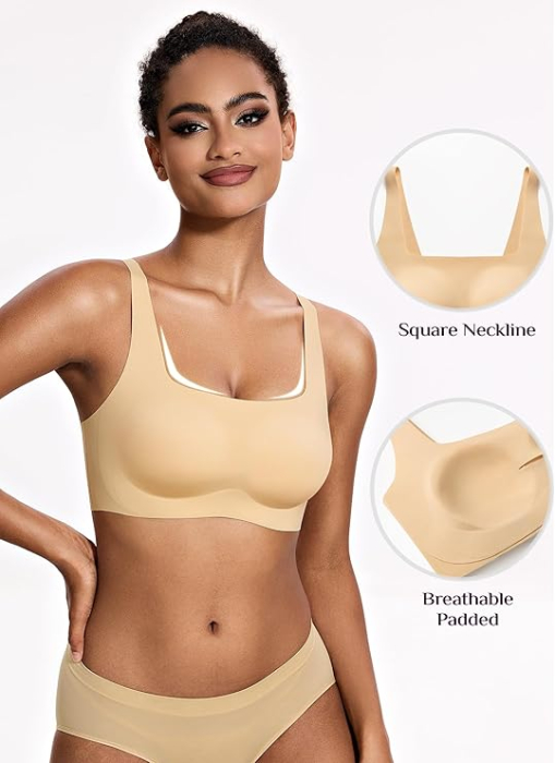 Sutien Push-Up fara cusaturi, captusit, crem 2XL [4]