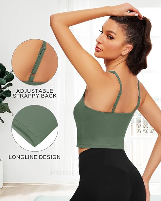 Bustiera sport fara armaturi, sutien elastic cu push-up, negru M [4]