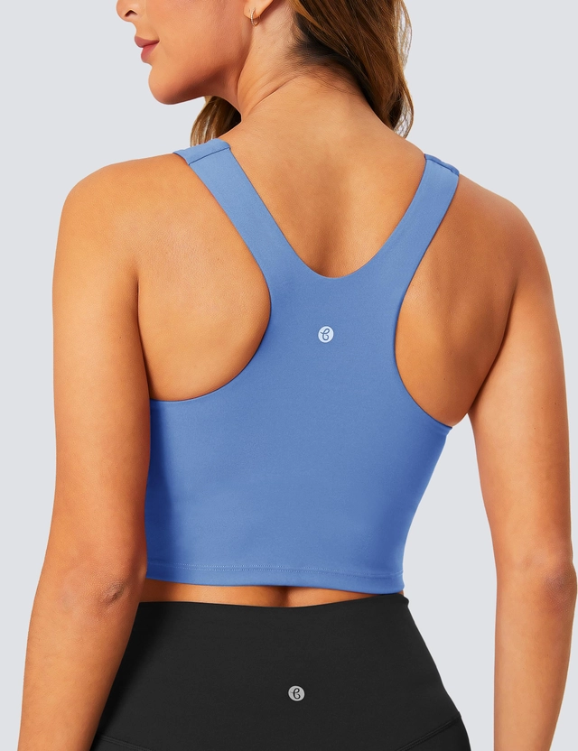 Bustiera sport, sutien elastic pentru compresie corporala, albastru XL [2]