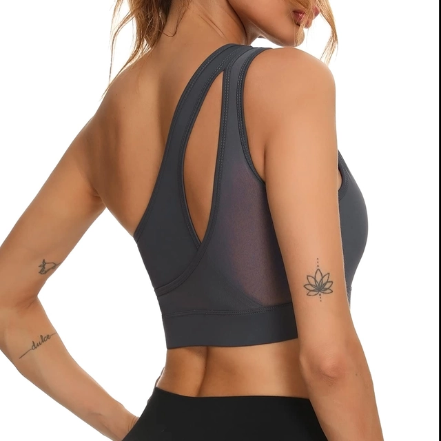 Bustiera sport, sutien elastic asimetric fara armatura, M [2]