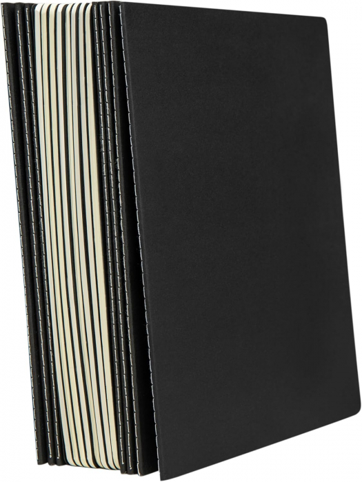 Caiete A4 neliniate, 30 foi, 60 pagini, coperte negre, pentru schite, cursuri, pachet 12 bucati [3]