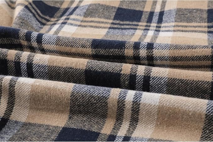 Geacă Bărbați SwissWell din Flanel în Carouri, Căptușeală Pluș, Fermoar, 4 Buzunare, XL [5]