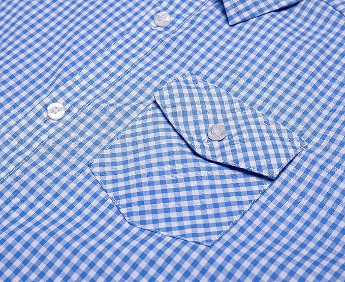 Cămașă albastra cu mânecă scurta pentru baieti 13-14 ani [7]